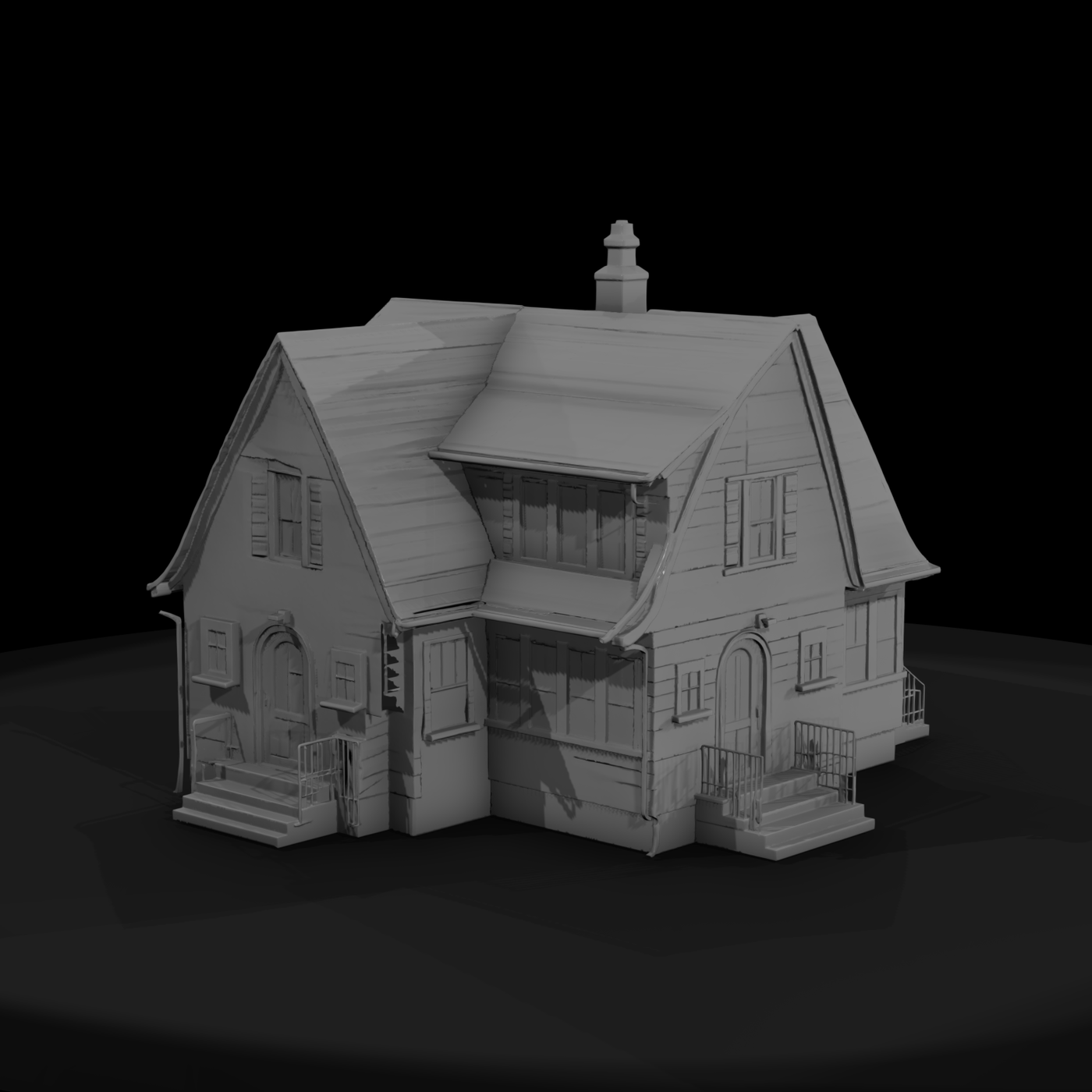 1930s Blue Clapboard Cottage