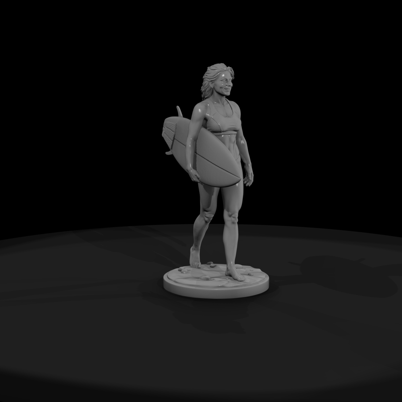 Bch 017 Woman Surfer Carry