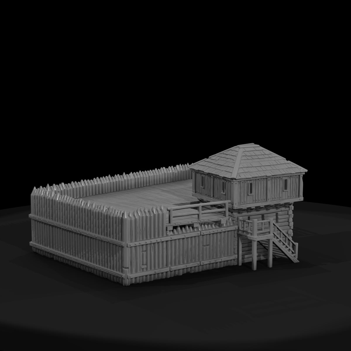 mil-007-wild-west-fort-stockade-corner-blockhouse
