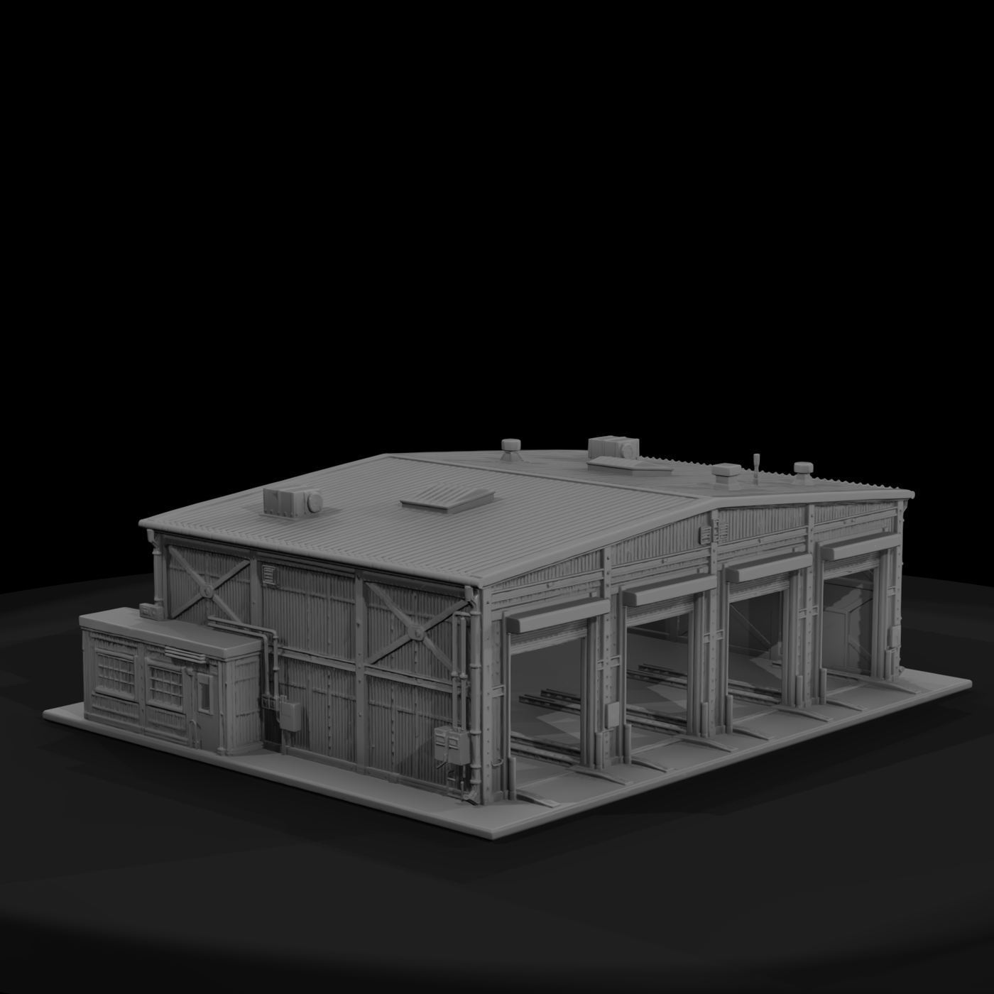 Mil 206 1980S Cold War Motor Pool Building