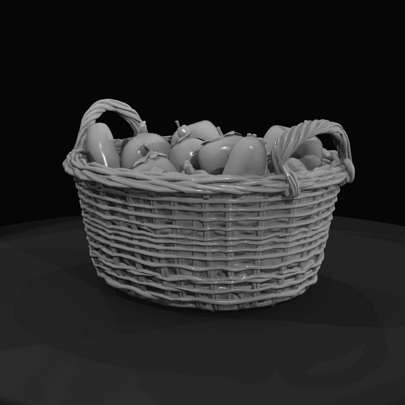 Woven Basket of Fresh Fruit