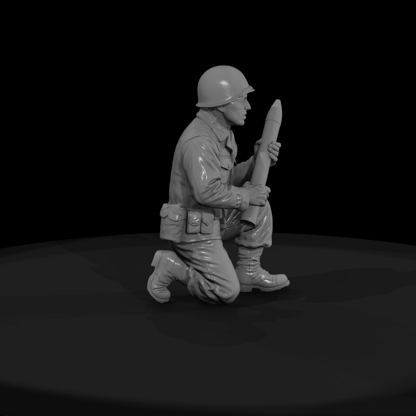 WWII US Army Artillery Crewman