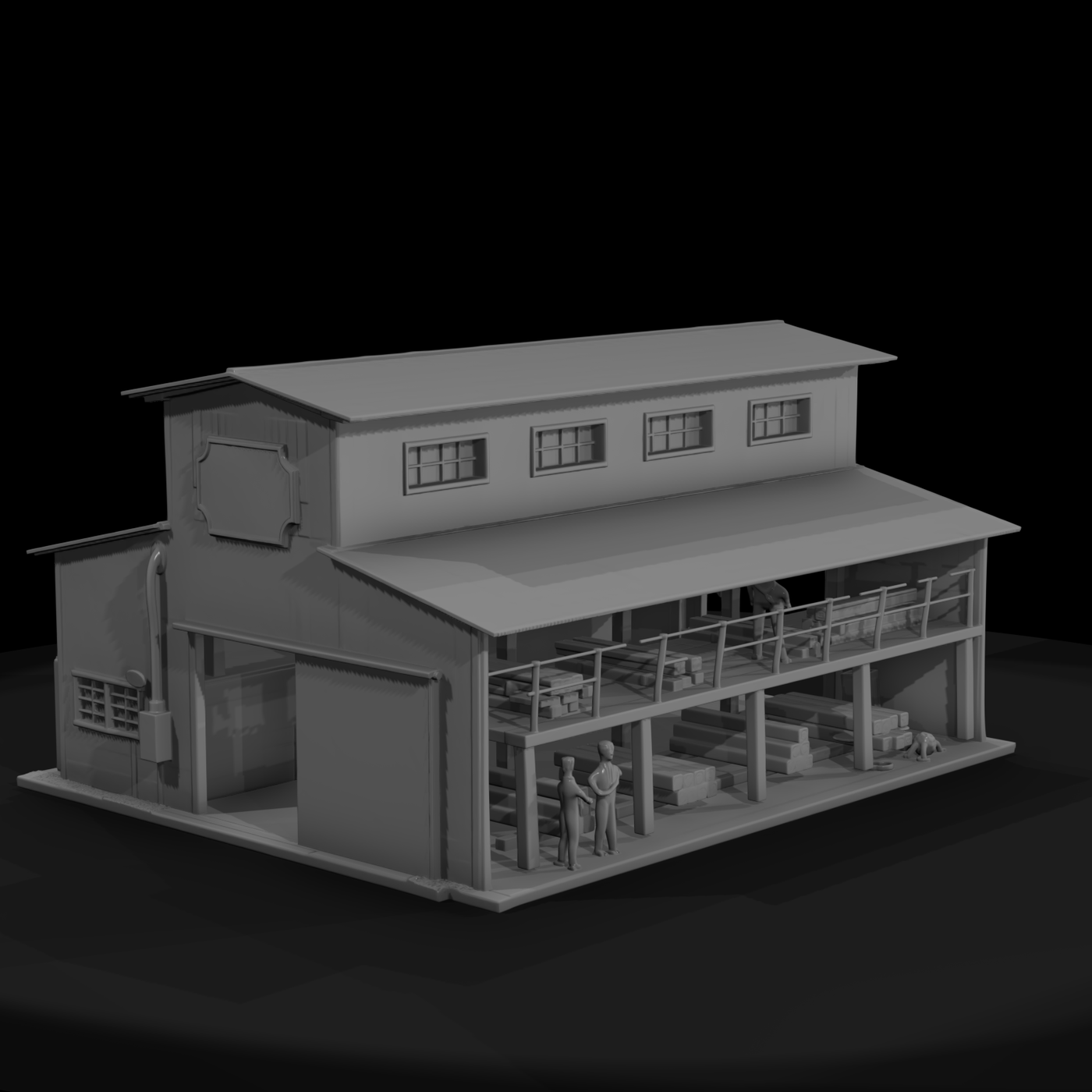 20260612 Two Story Lumber Mill Model 20C6Ca41B4