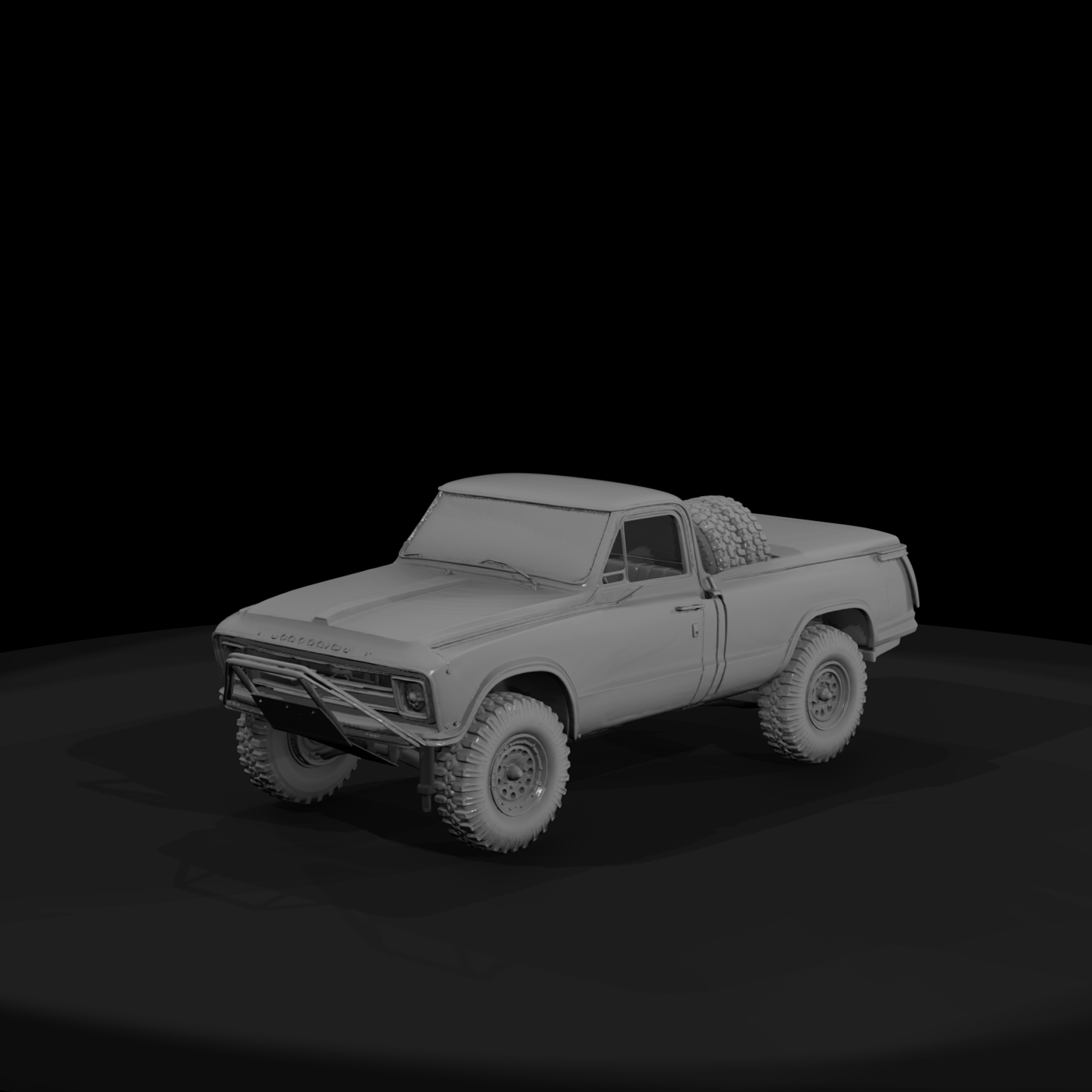 3D Model Vintage Chevrolet Off Road Pickup Truck J