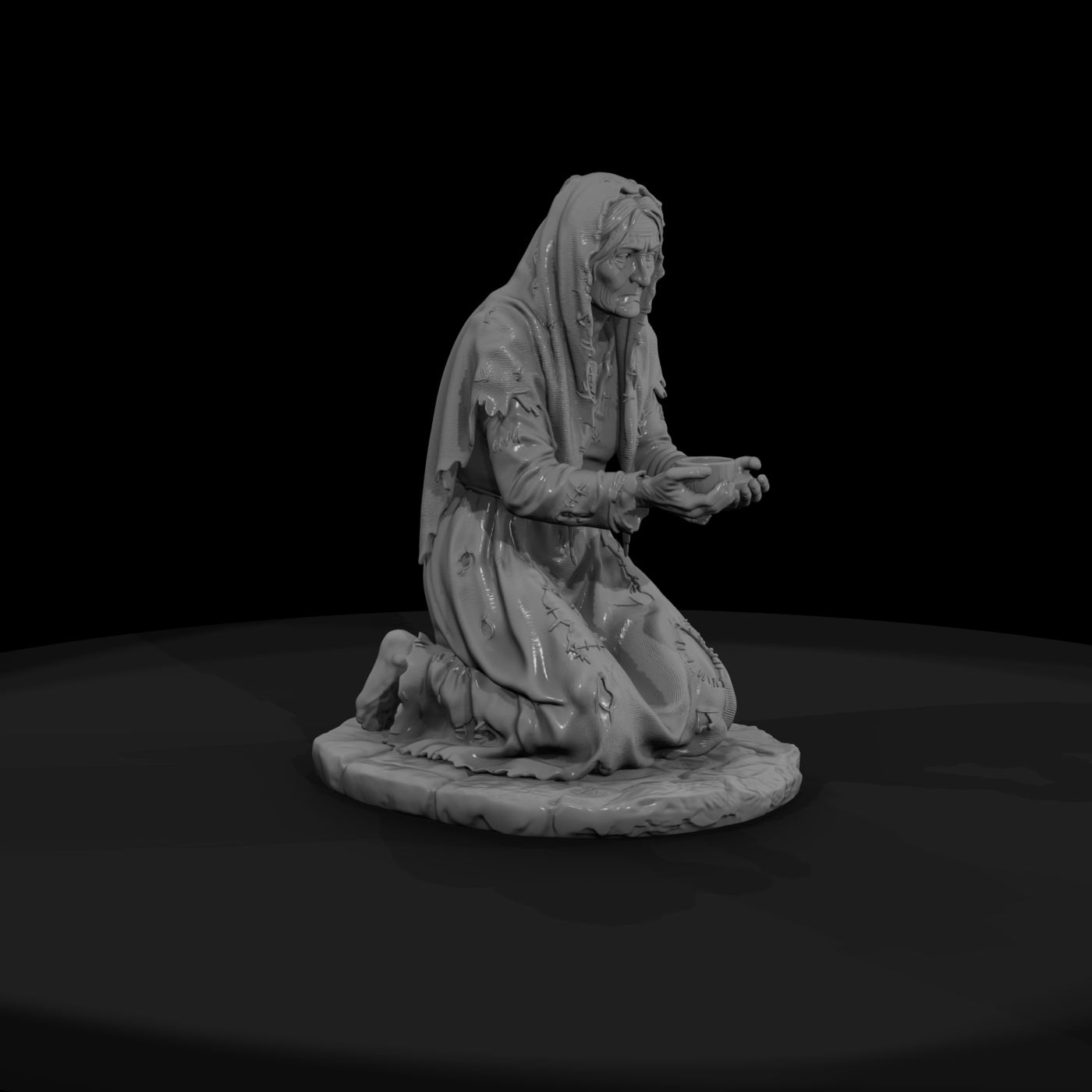 Vag 007 Medieval Old Beggar Woman