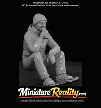 winter-skier-man-on-snowboard-seated-drinking-from-thermos — thumbnail 2