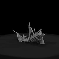 stylized-beached-pirate-shipwreck-diorama-107411 — thumbnail 3