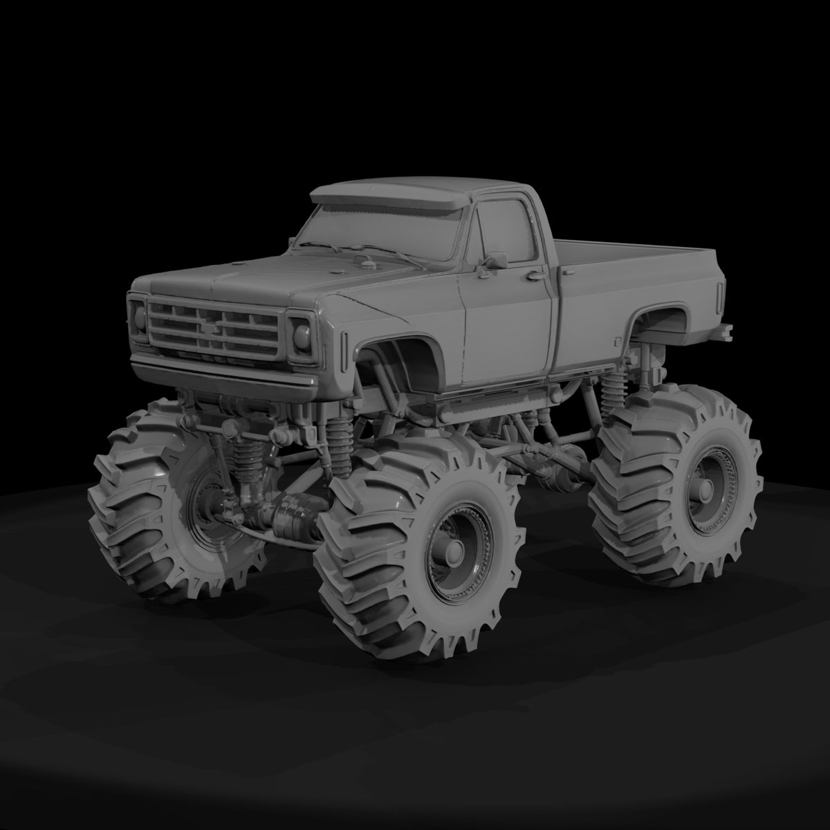 untextured-lifted-chevy-monster-pickup-3d-model-dd