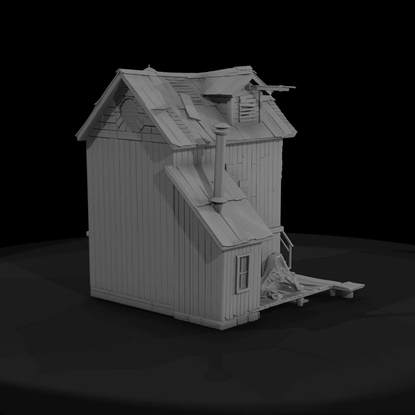 20260612 Weathered Stone Wood Industrial Building