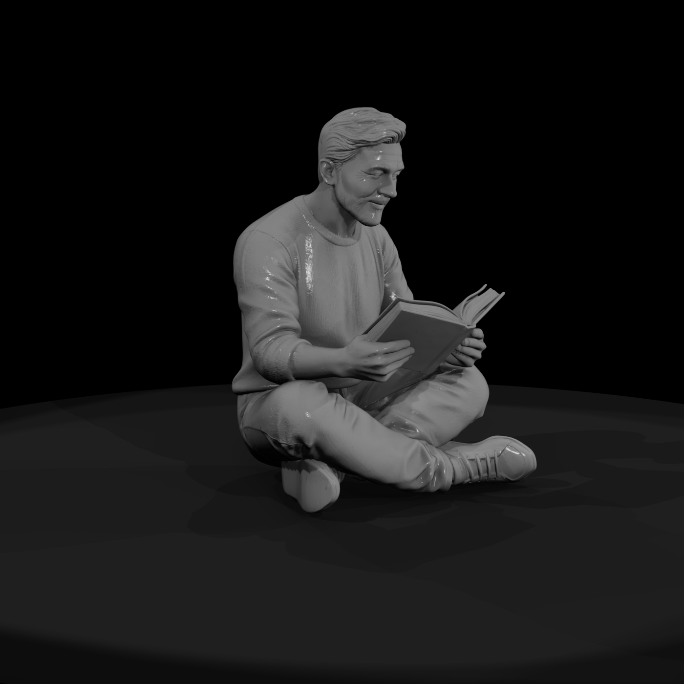 0055 Family Dad Reading Book