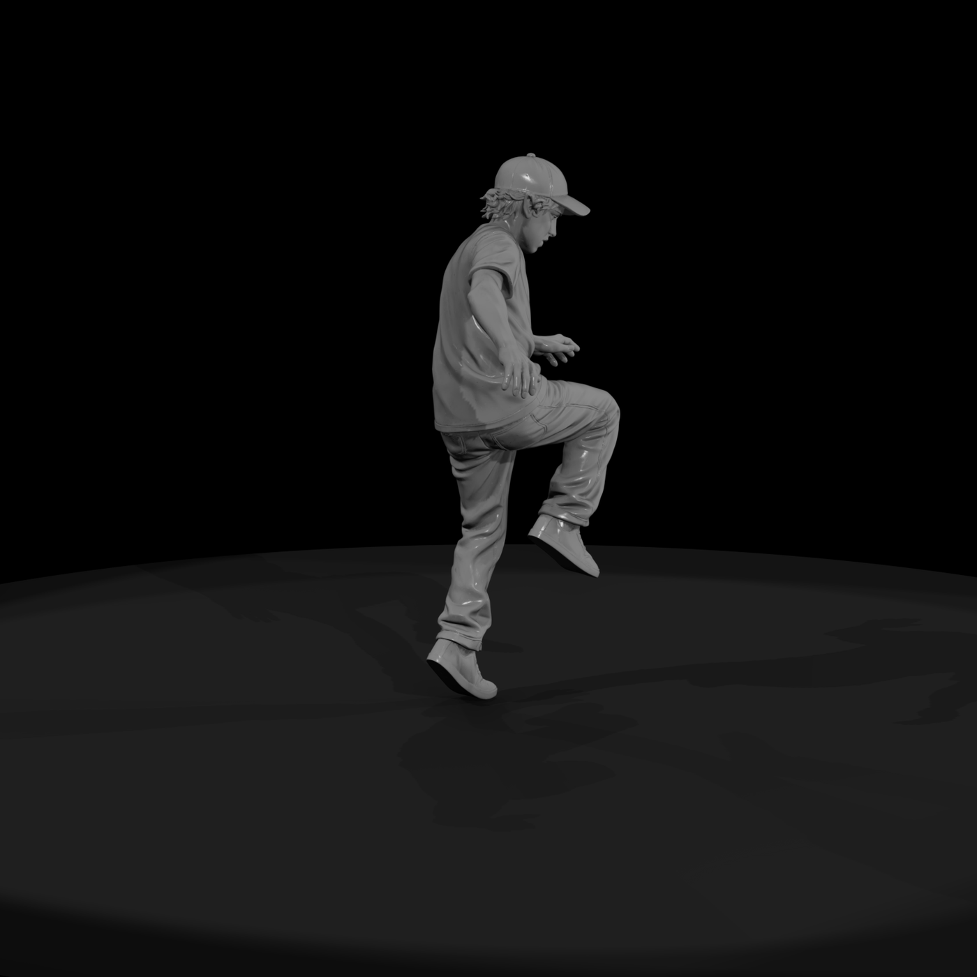 Hacky Sack Player Mid-Kick