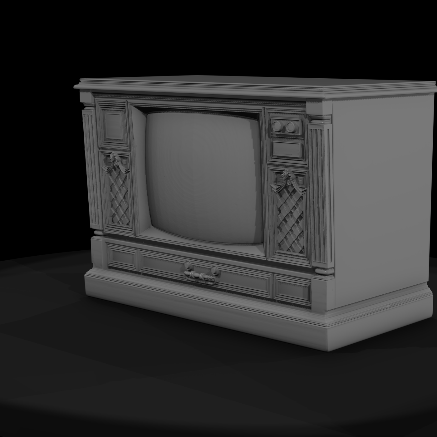 Vintage Console Television