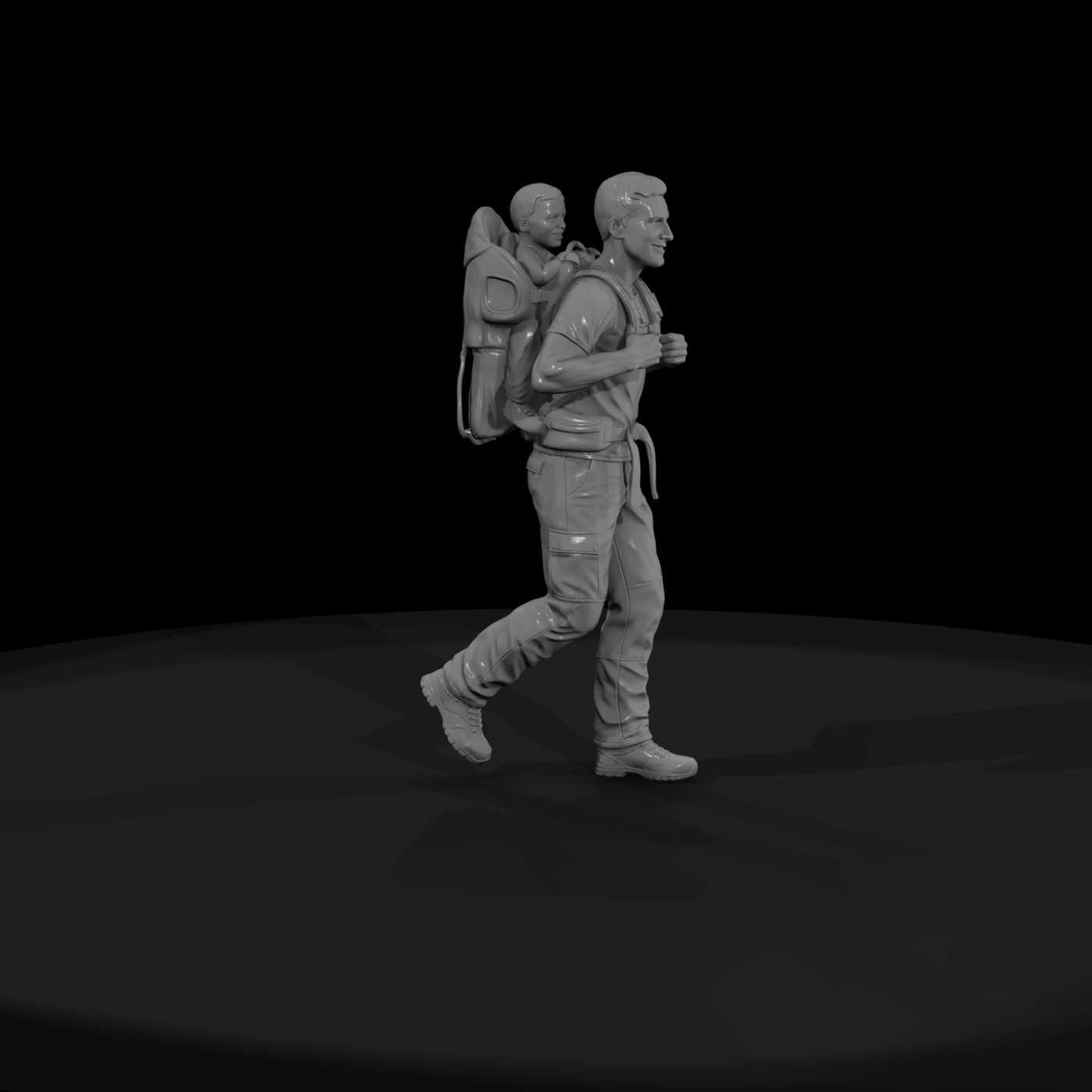 0050 Family Dad Child Backpack