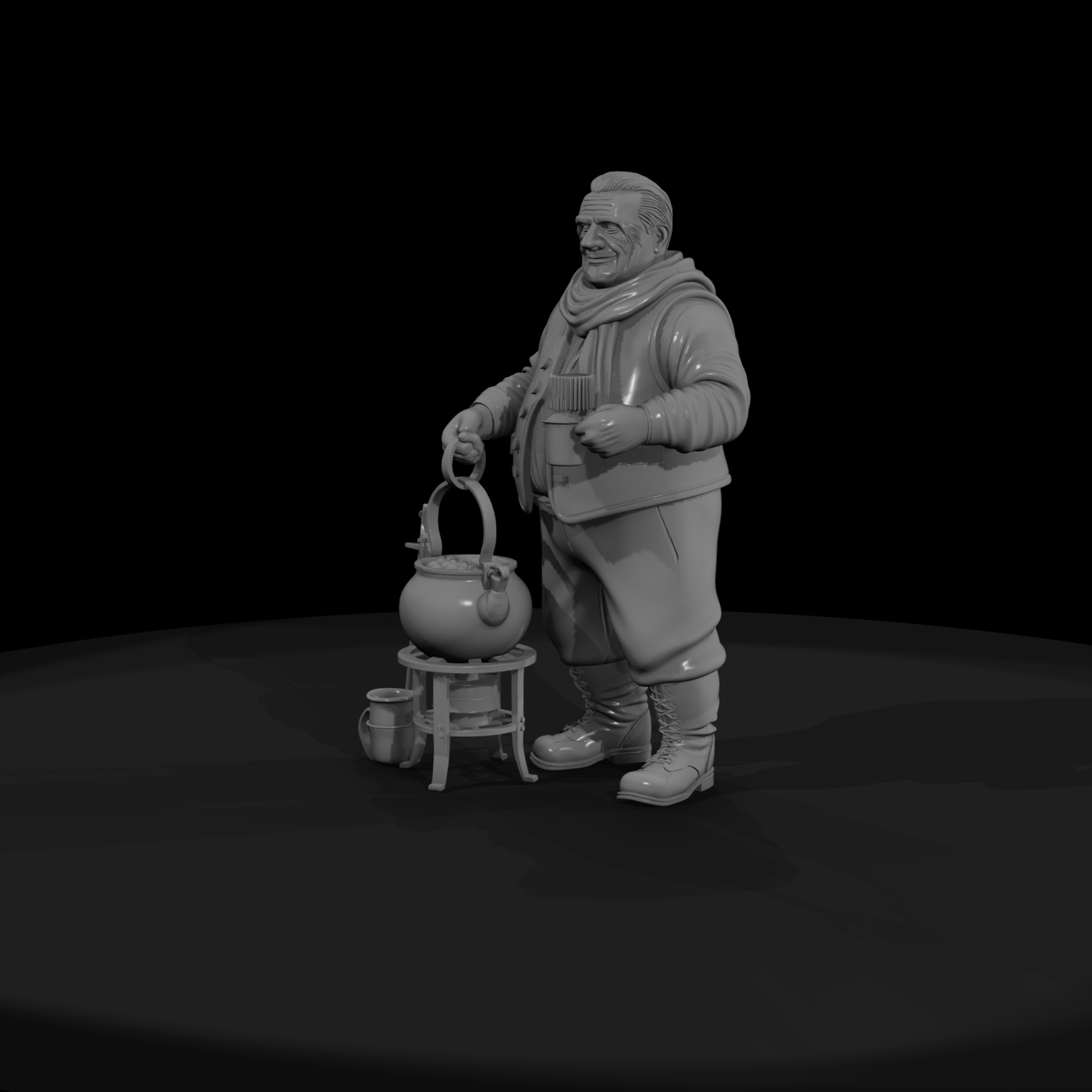 Stylized Camp Cook Villager