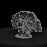Modern Paratrooper Landing with Canopy — thumbnail 3