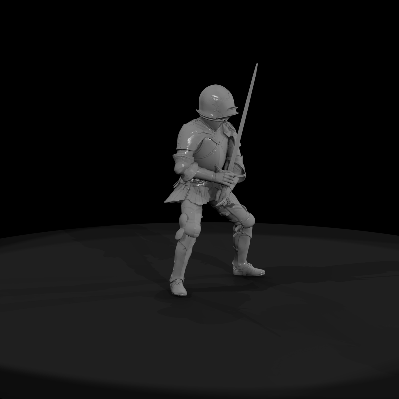 Armored Medieval Foot Soldier — 28mm