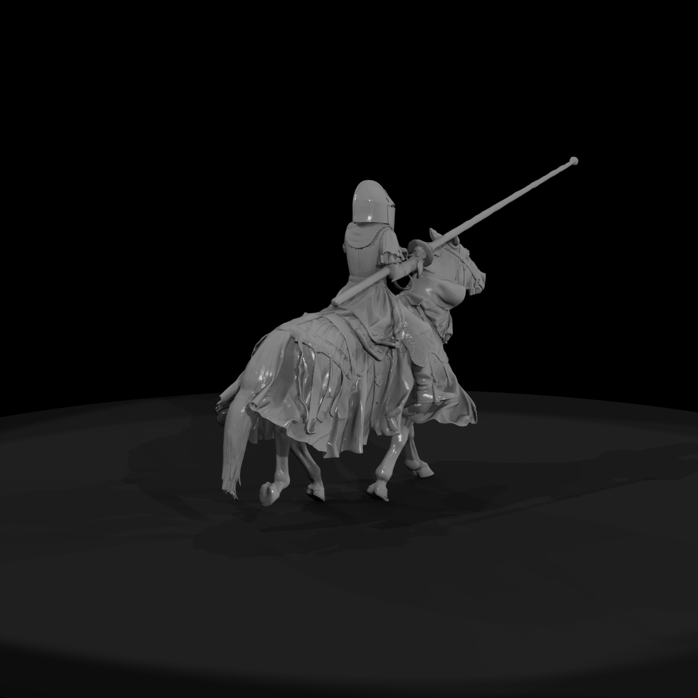 Mounted Knight in Full Armor