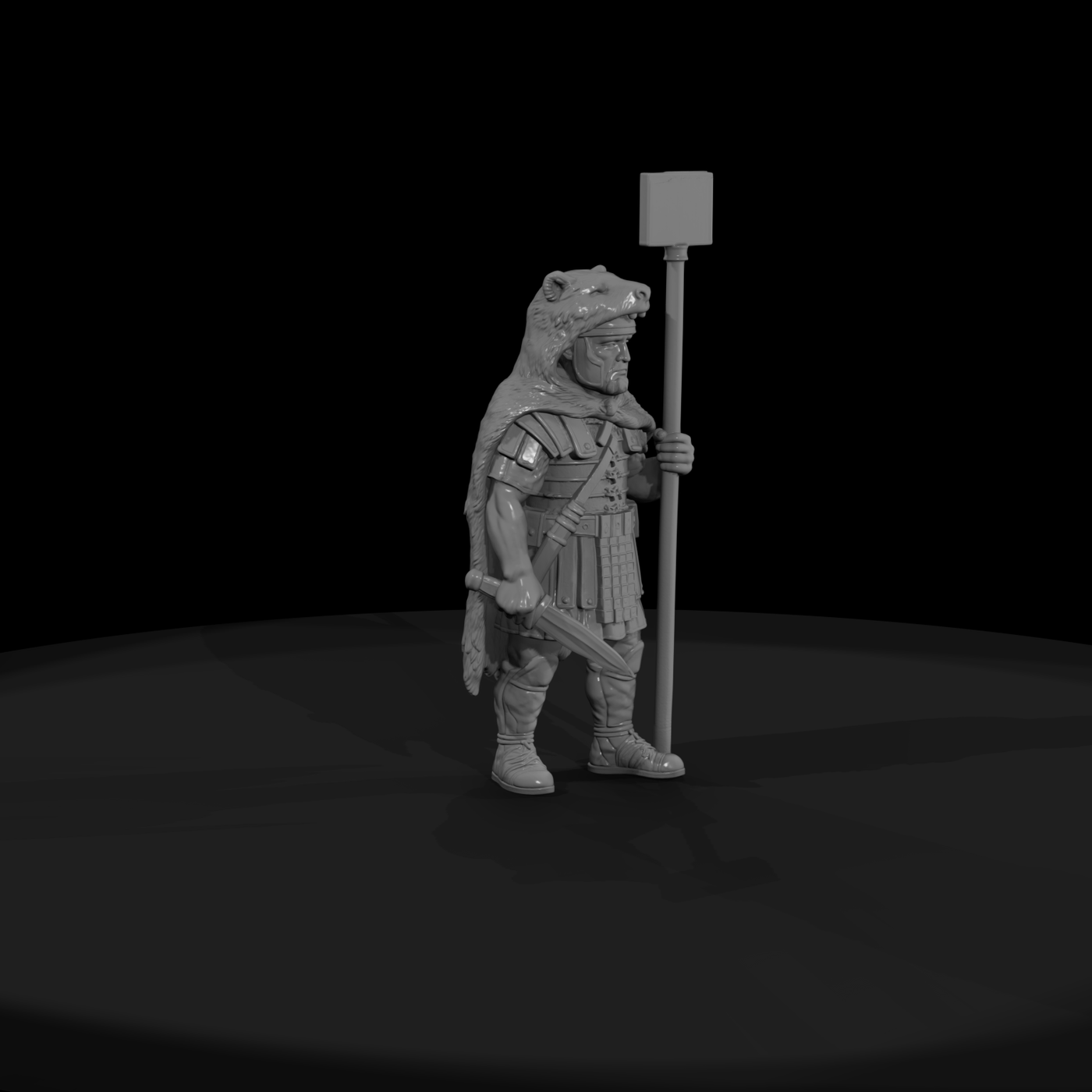 Hist 0207 Roman Standard Bearer Miniature Figure