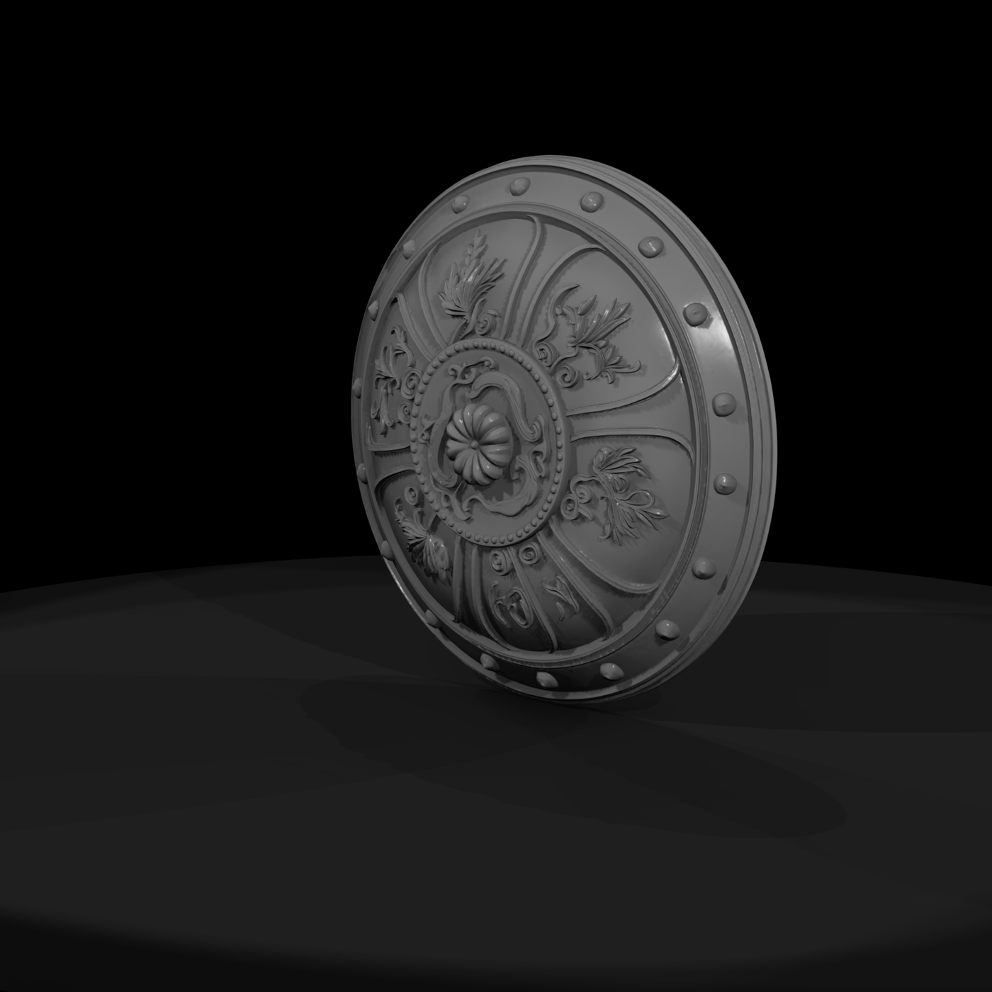 Embossed Medieval Round Shield