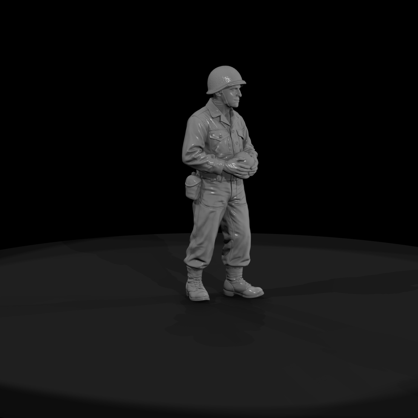 Ww2 Army 096 Wwii U S Army Resting Soldier Figure