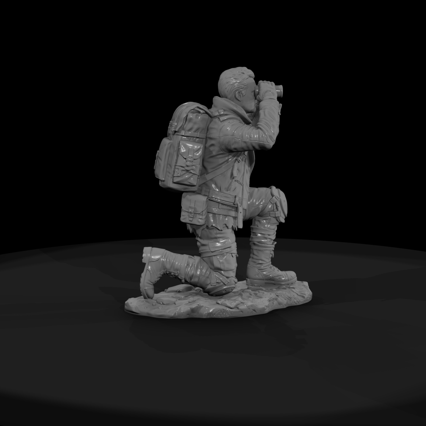 Wasteland Road Scout with Binoculars