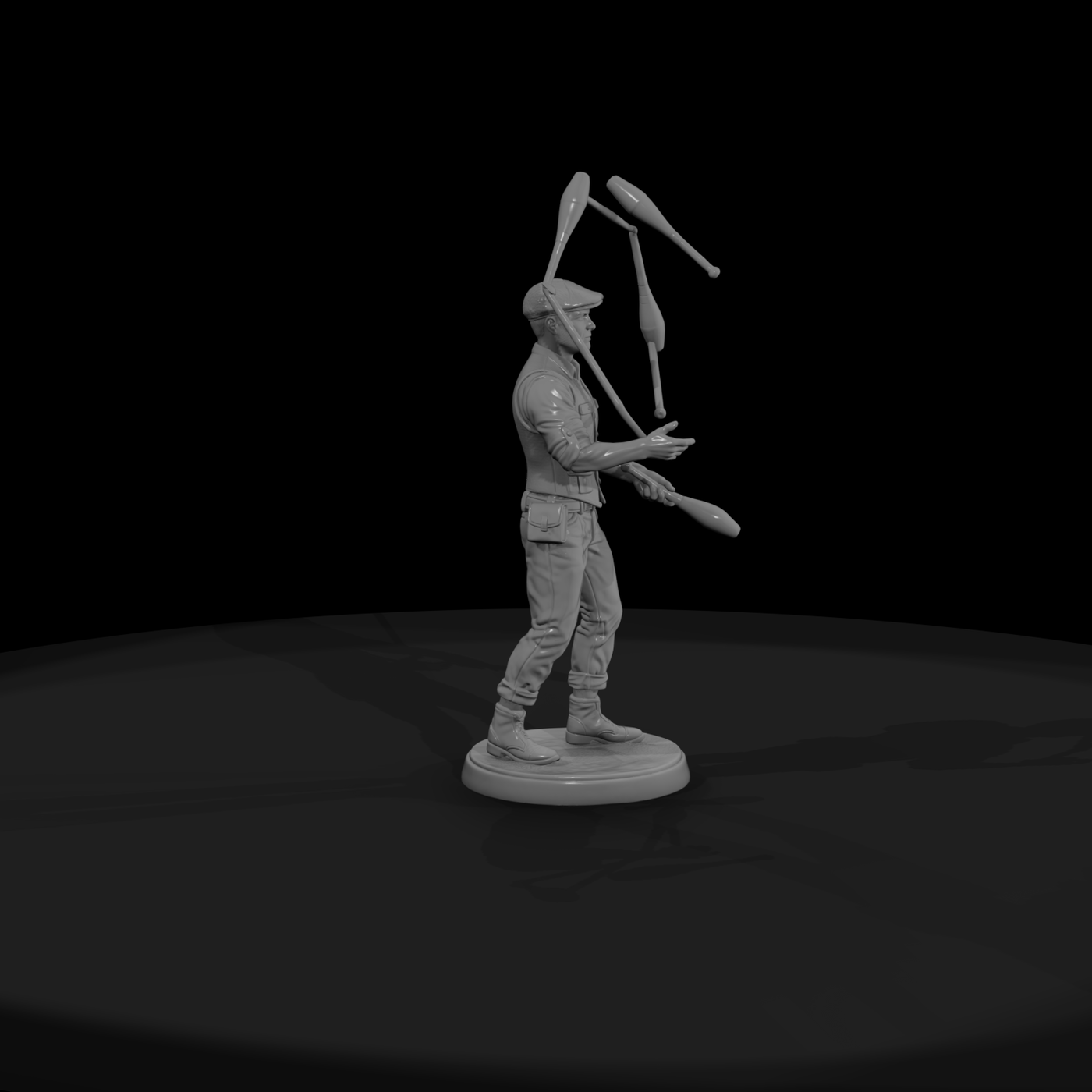 Street Juggler with Clubs
