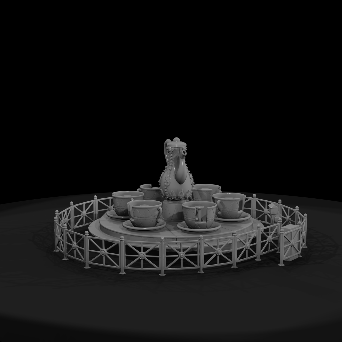 Spinning Teacup Fairground Ride