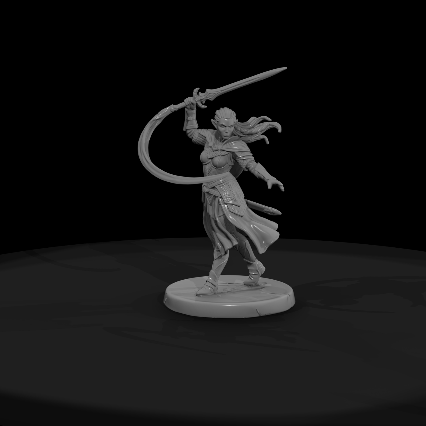 Elf Blademaster with Trailing Sash