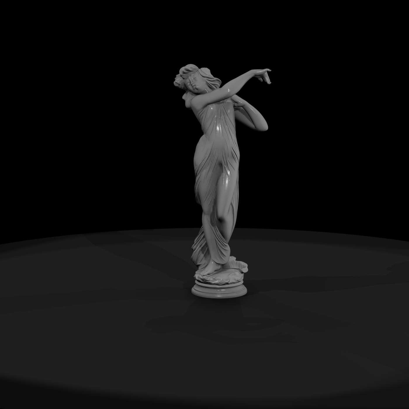Neoclassical Dancing Female Statue