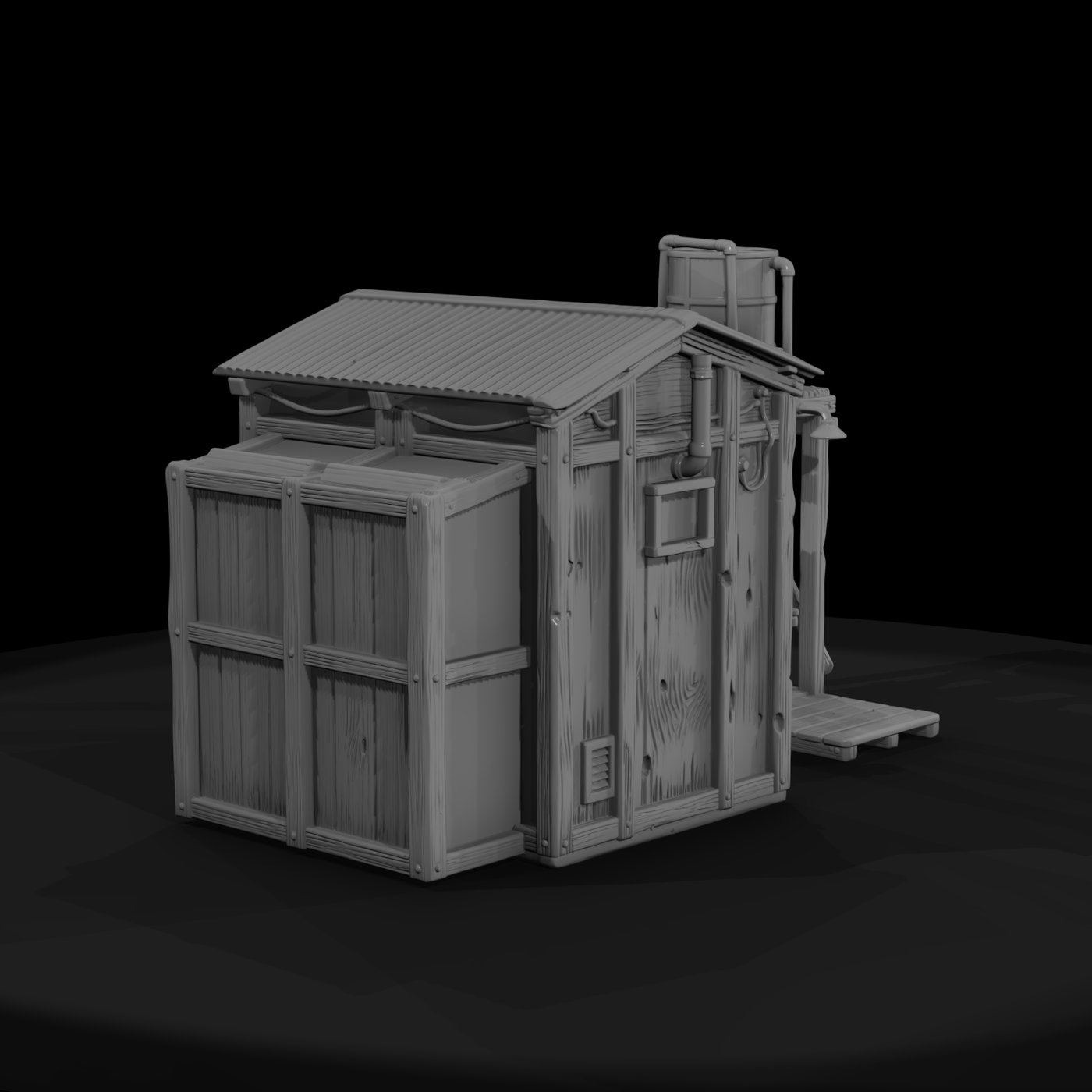 Field Camp Latrine and Shower Stand