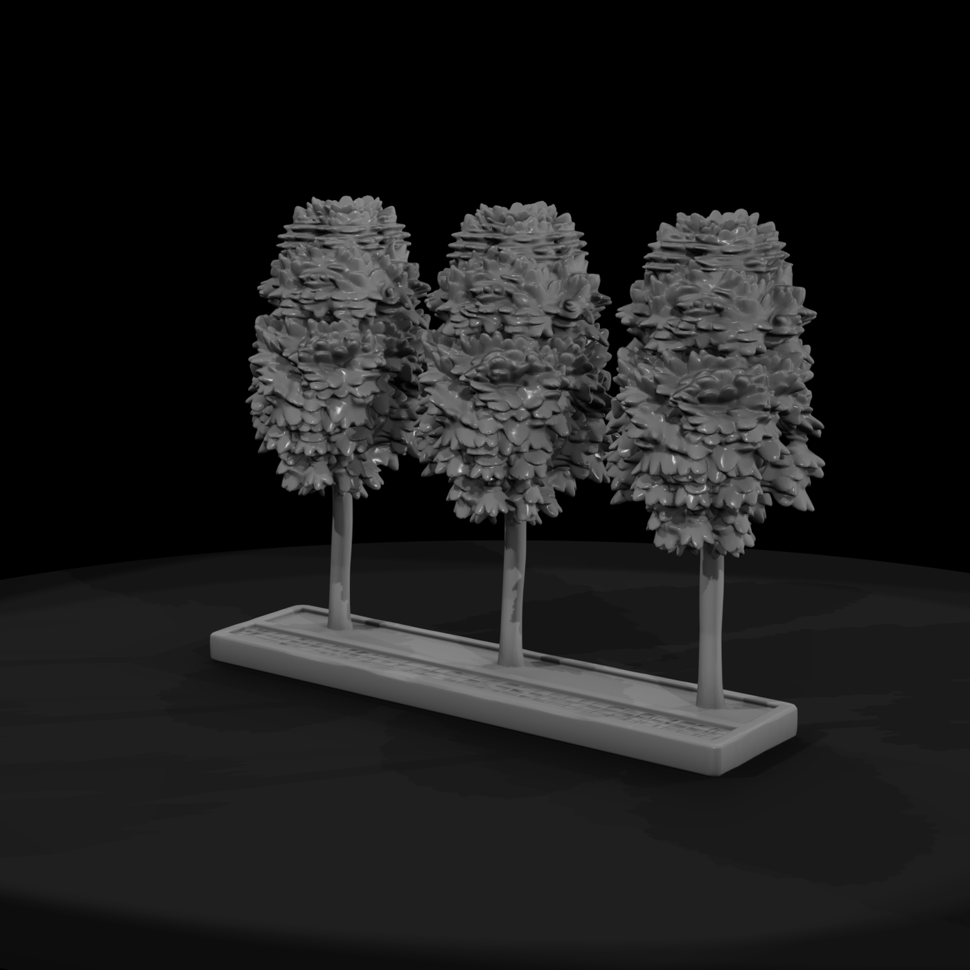Stylized Street Tree Trio & Railroad Layouts