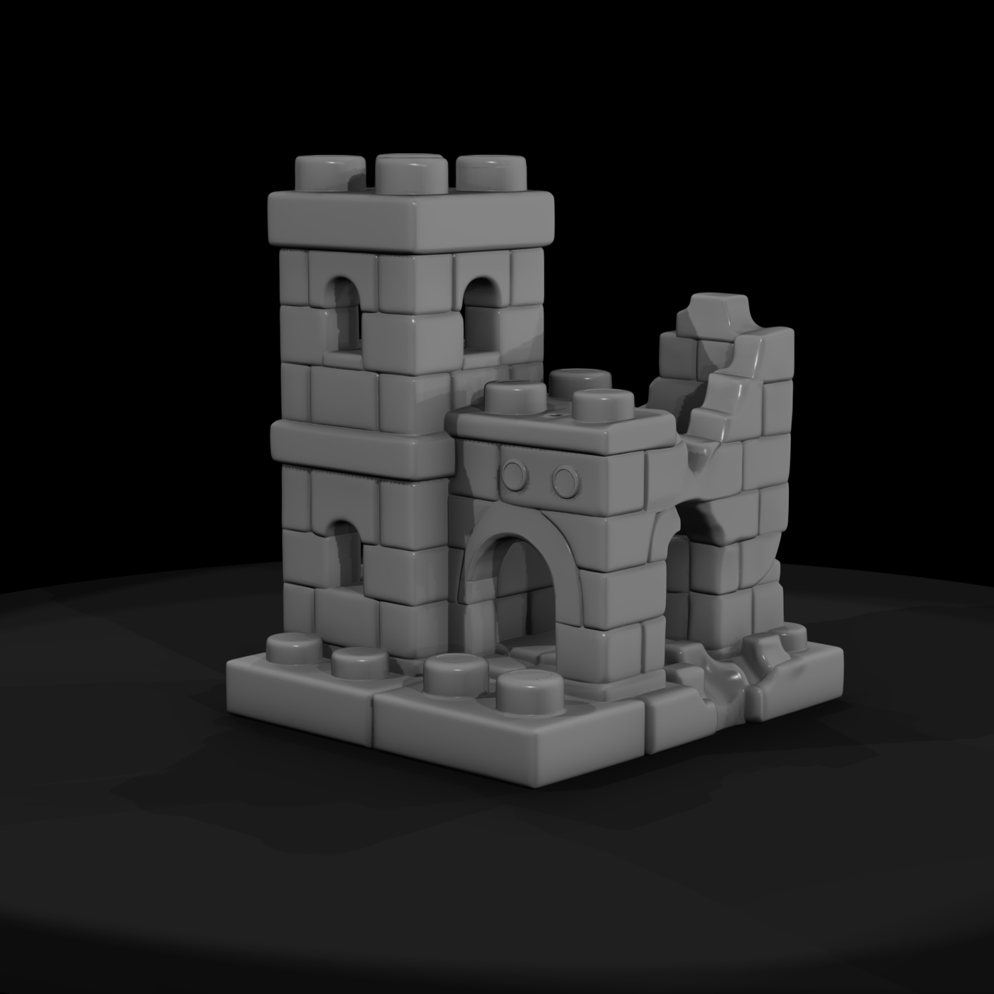 Mr Toyprops 100 001 004 Toy Brick Castle Ruin