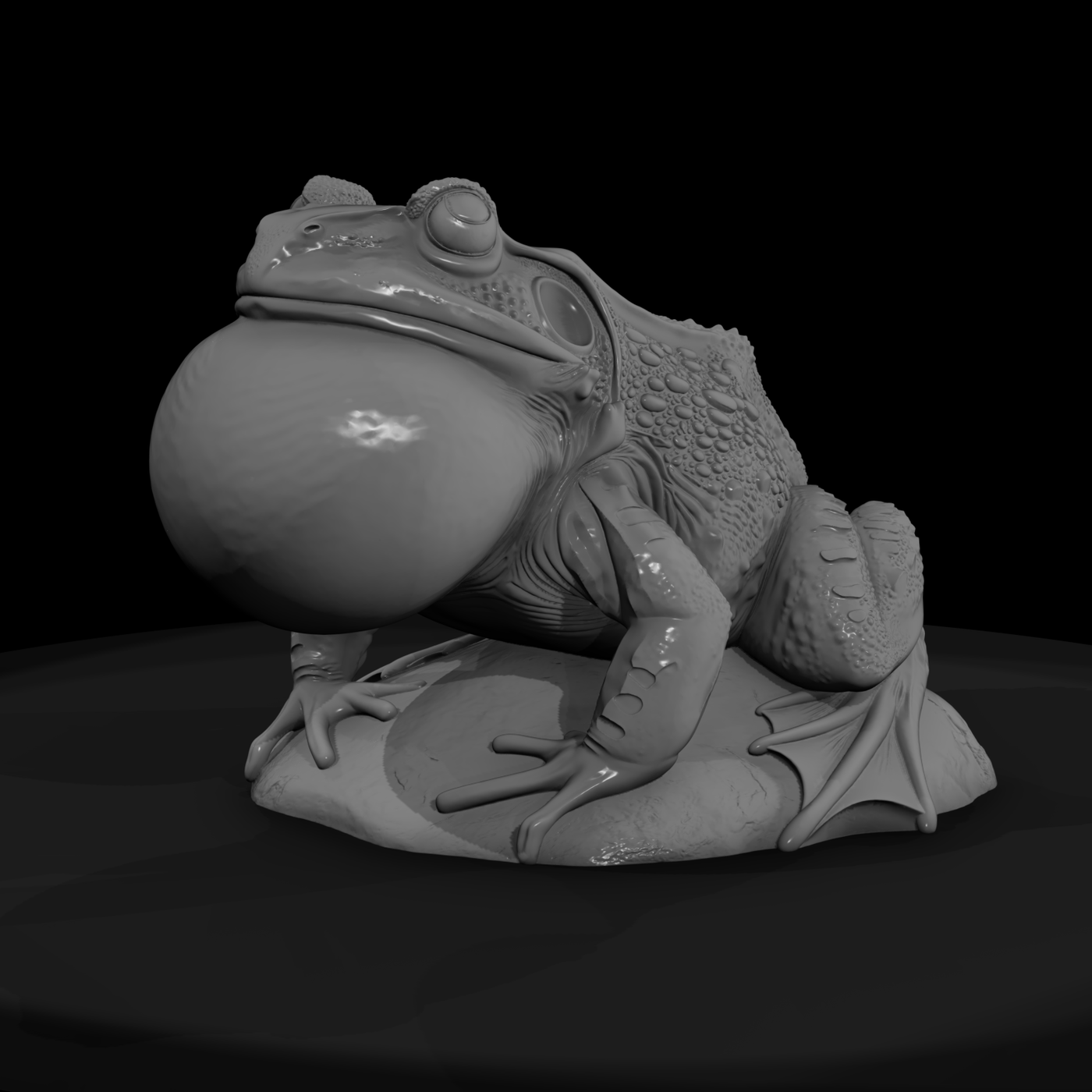 Croaking Toad Sculpture