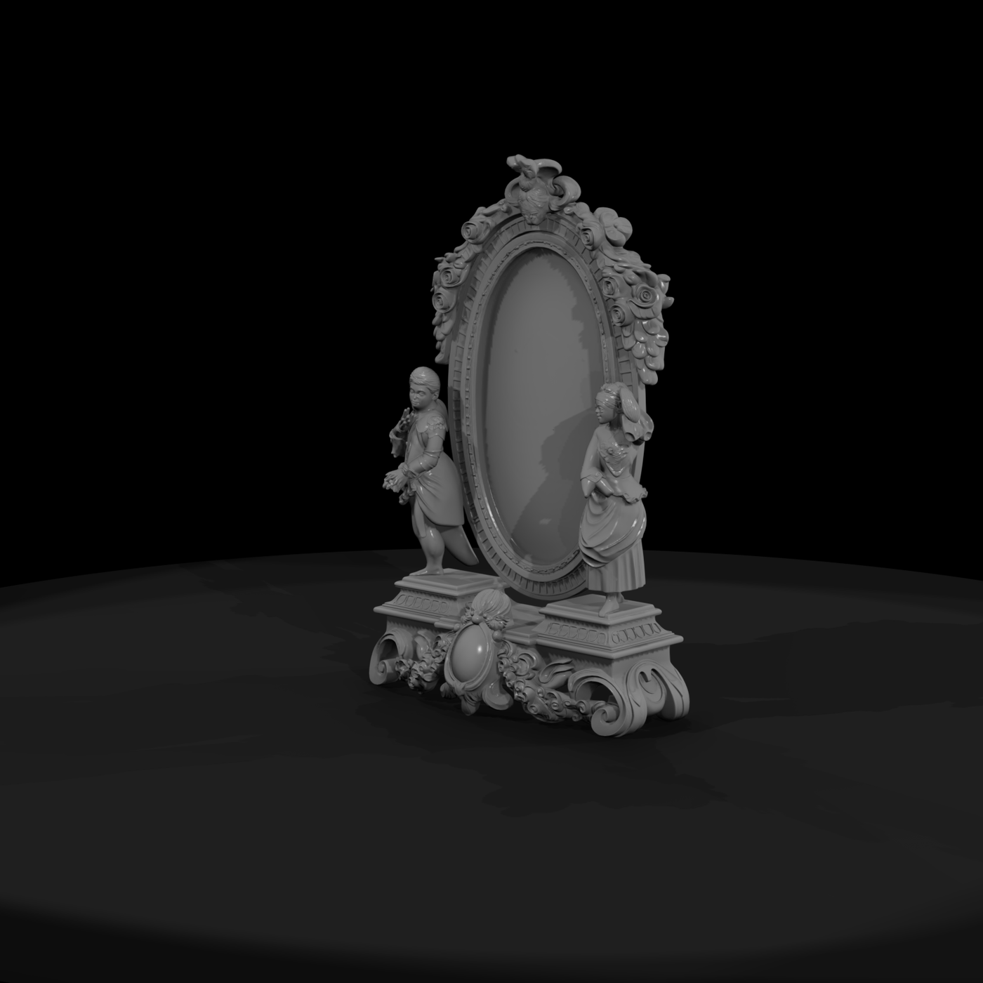 Rococo Figural Vanity Mirror — Dollhouse