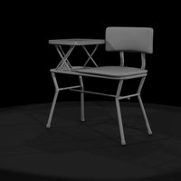 modern-minimal-student-desk-chair-with-tablet-arm-ho-scale-673080 — thumbnail 3