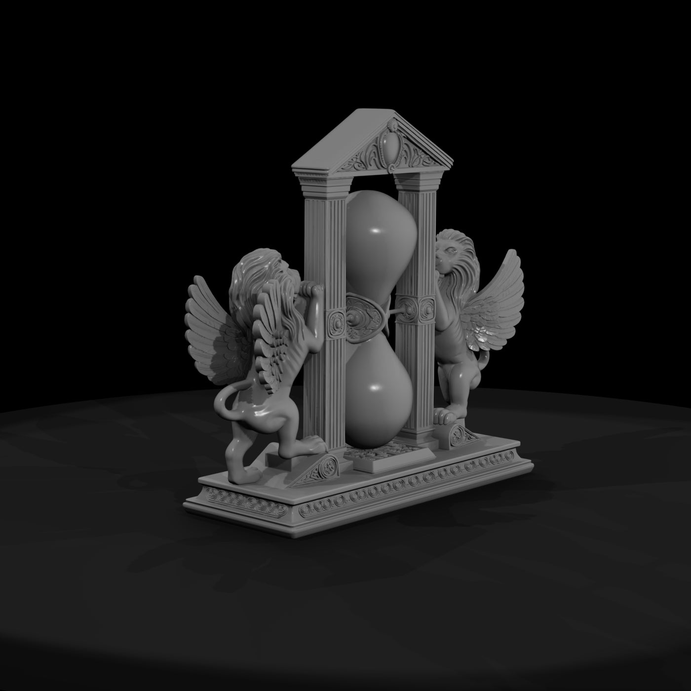 neoclassical-winged-lion-hourglass-miniature-3d-printable-203563