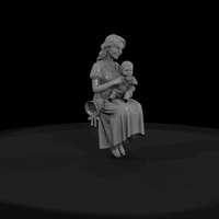 Victorian Seated Mother with Baby — thumbnail 3