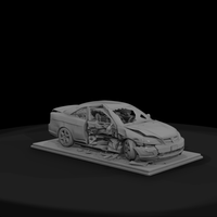 Side-Impact Wrecked Coupe on Base — thumbnail 3