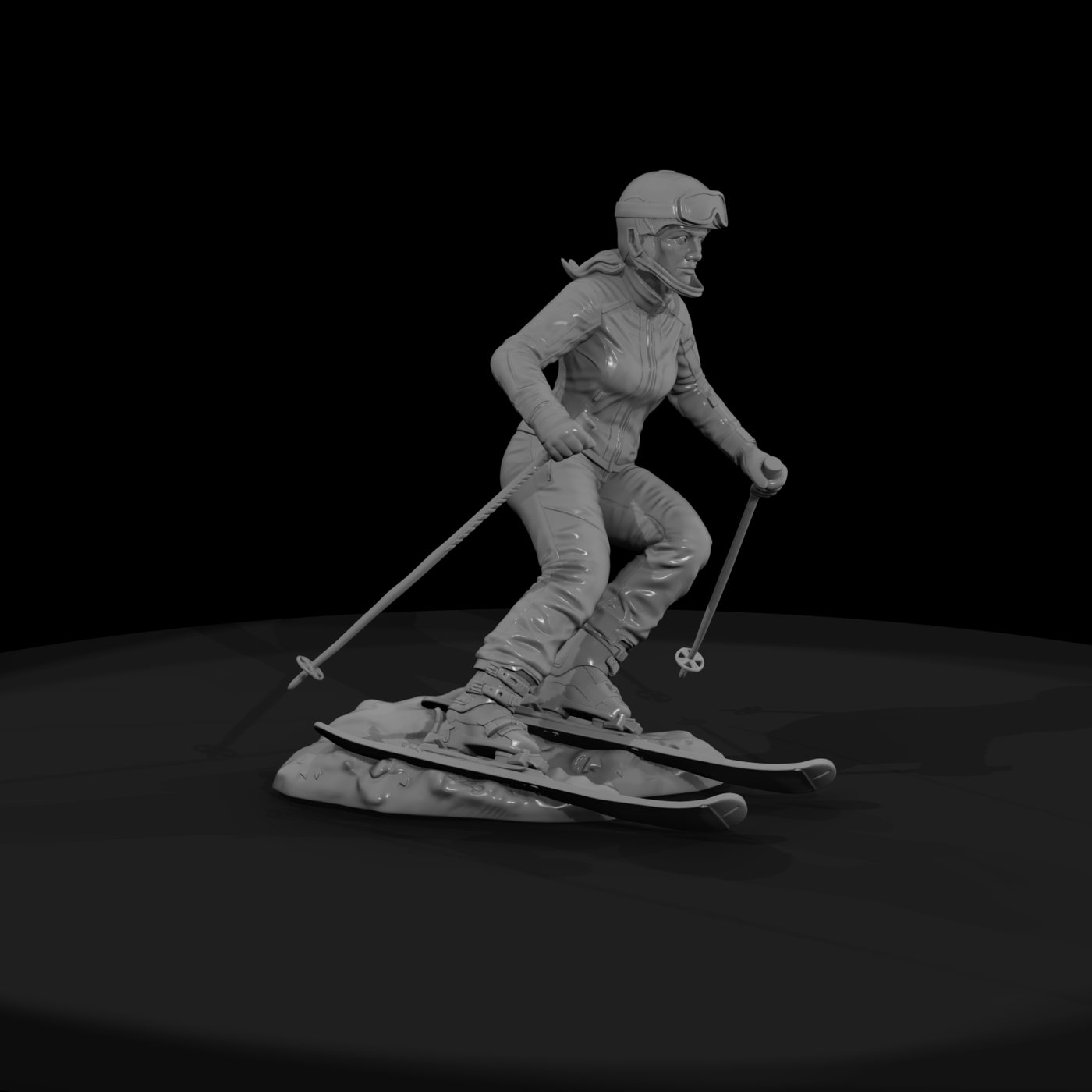 Alpine Ski Slalom Racer