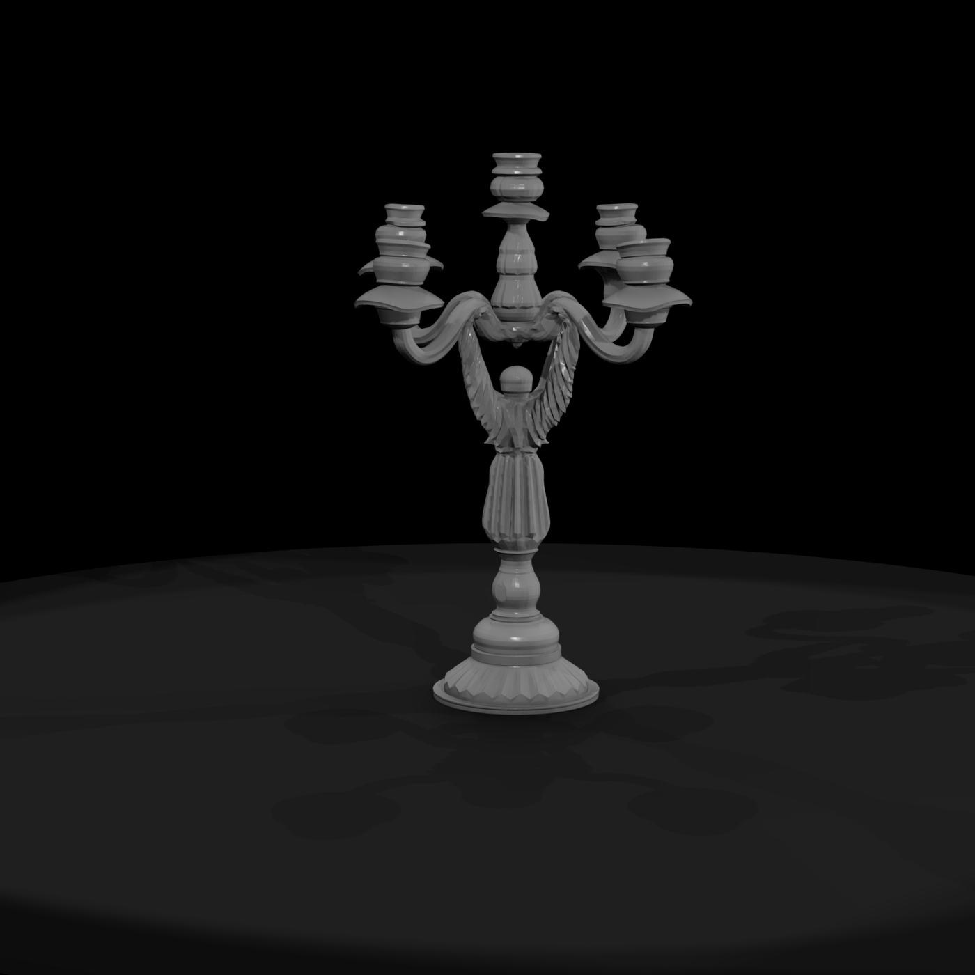 Baroque Angel Candelabra — 5-Arm Ornament