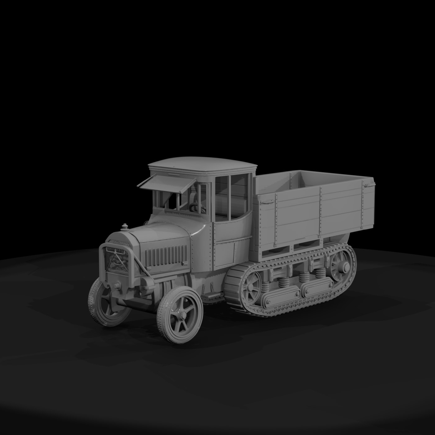 Vintage Half-Track Cargo Truck