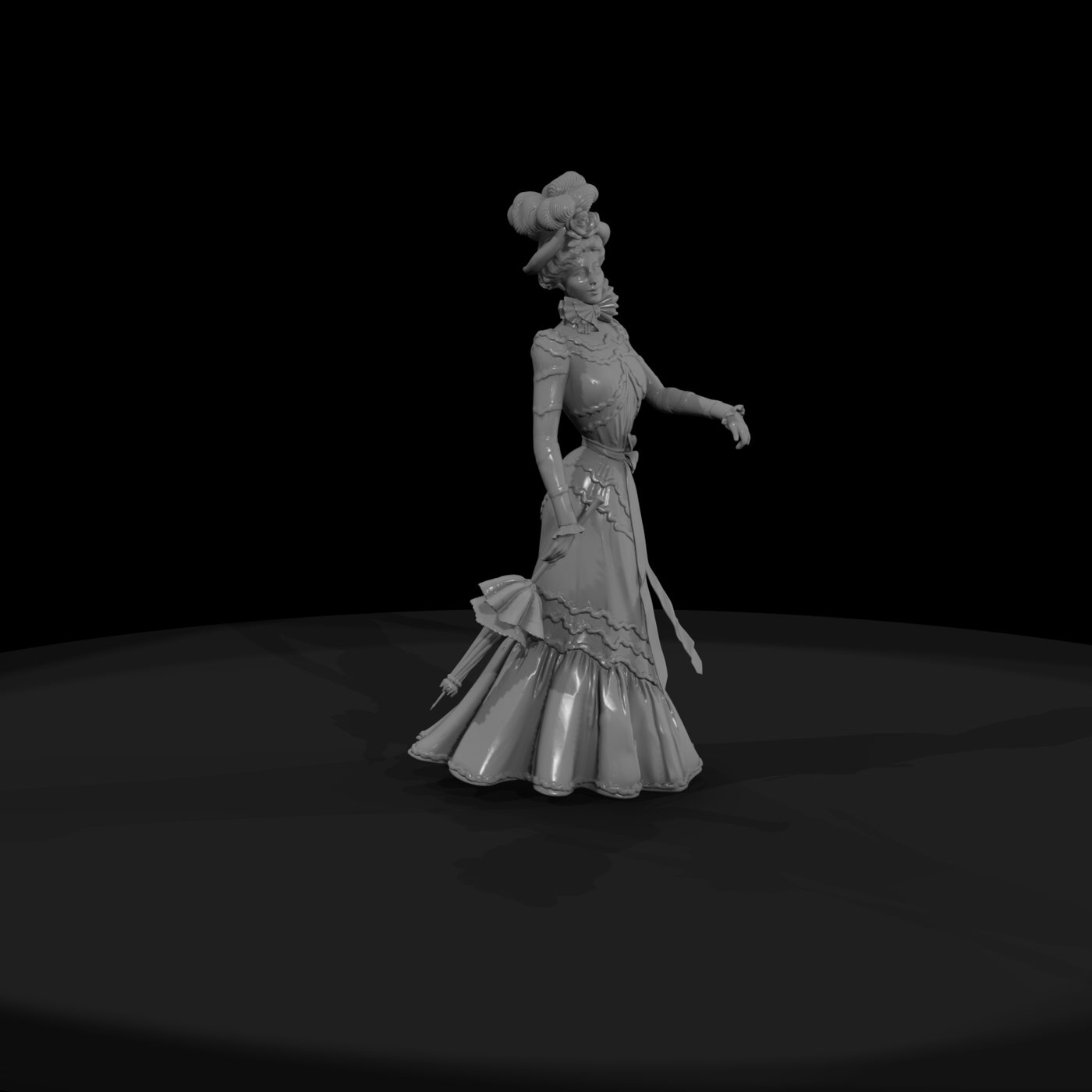 Victorian Lady with Parasol