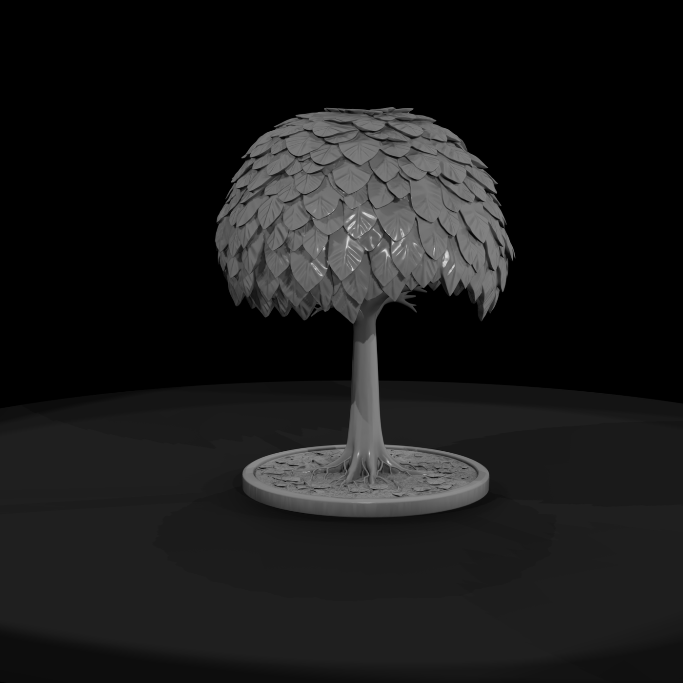 Stylized Round-Canopy Tree
