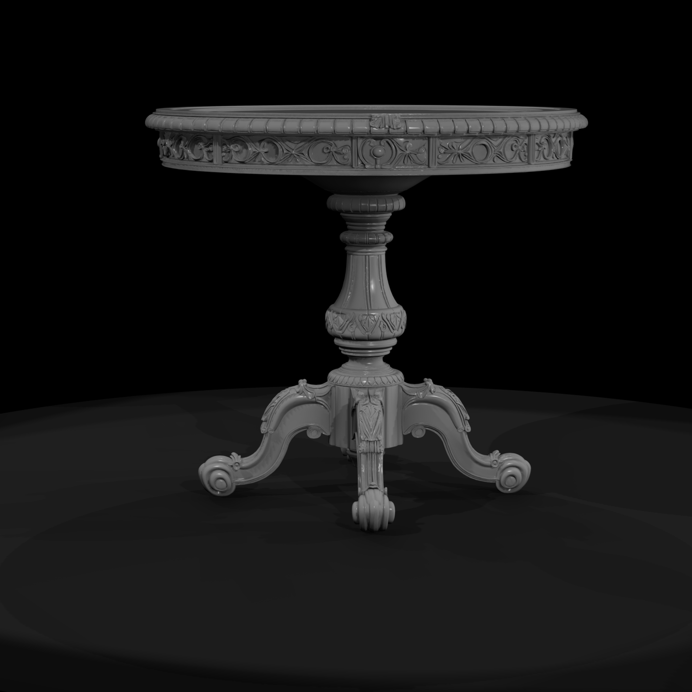 Baroque Carved Side Table
