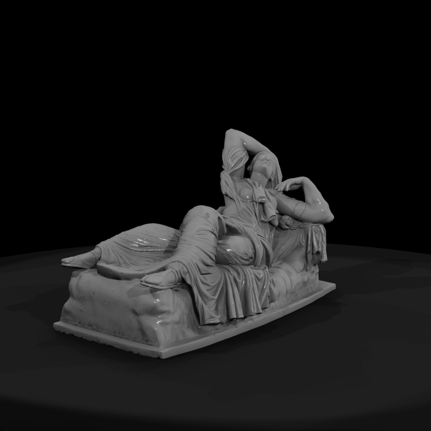 Sleeping Ariadne — Neoclassical Reclining Statue