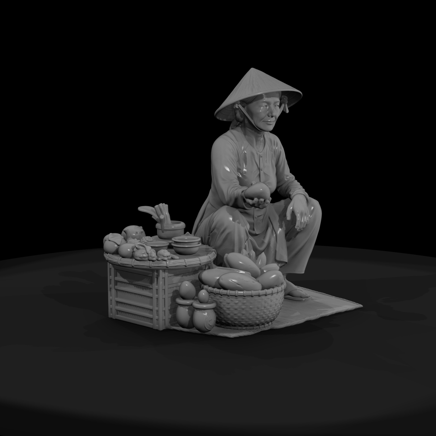 Vnh 087 Civilian Market Vendor