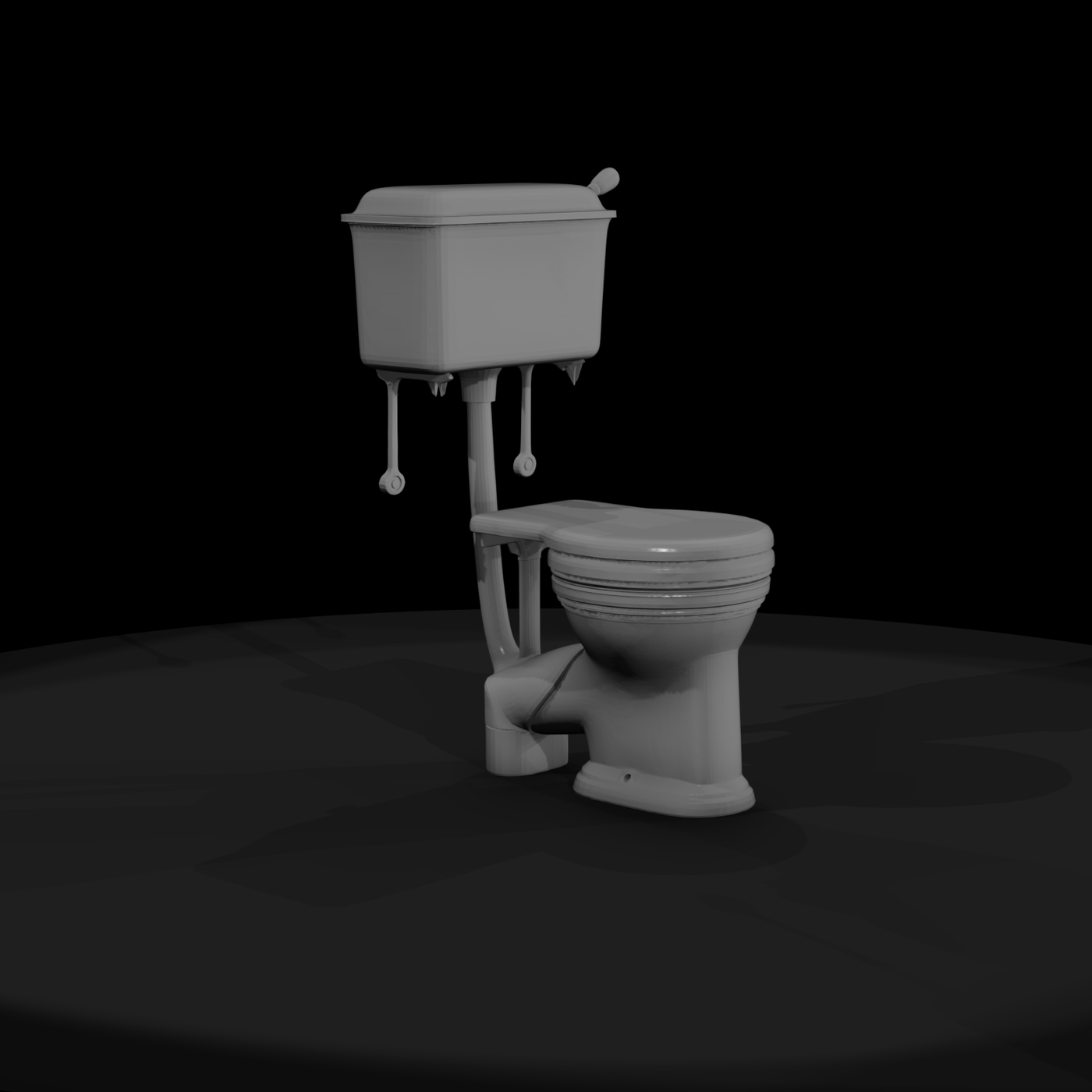 Classic High‑Tank Toilet