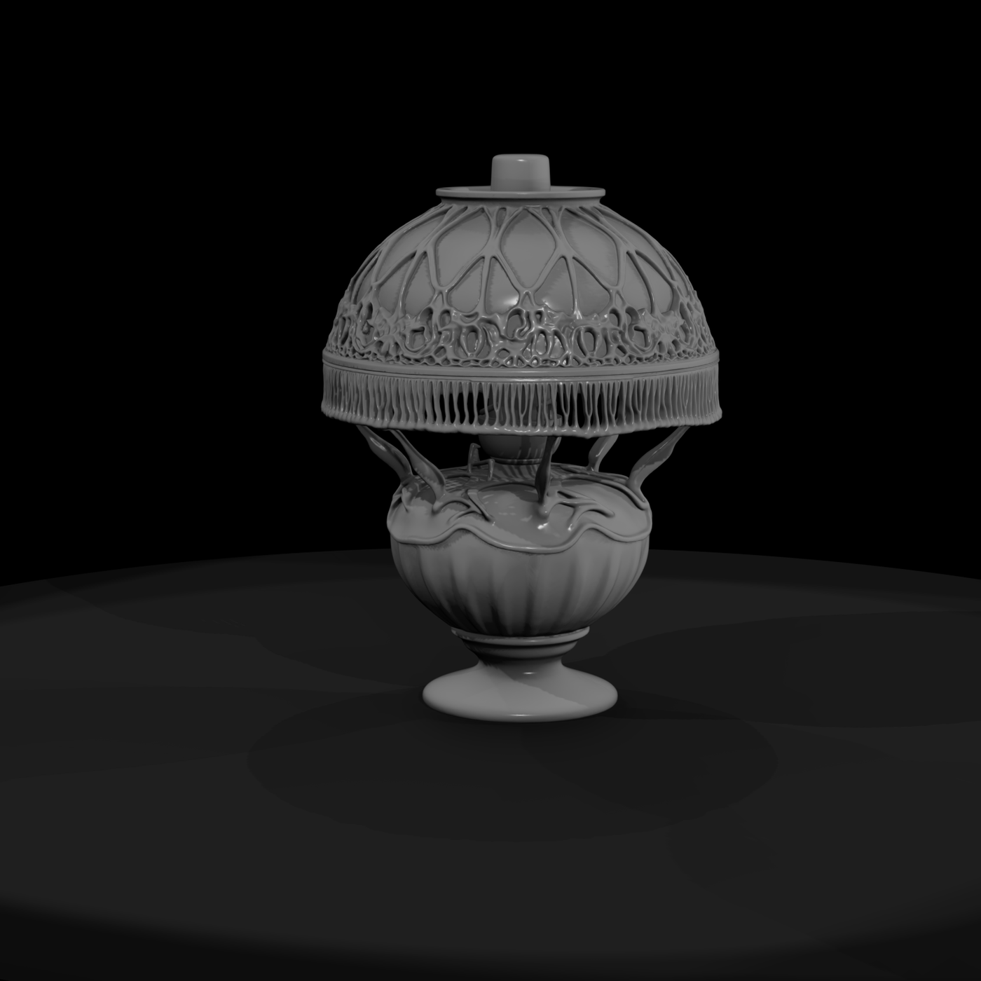 Art Nouveau Filigree Table Lamp
