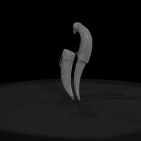 ornate-curved-fantasy-dagger-with-sheath-miniature-446427 — thumbnail 3