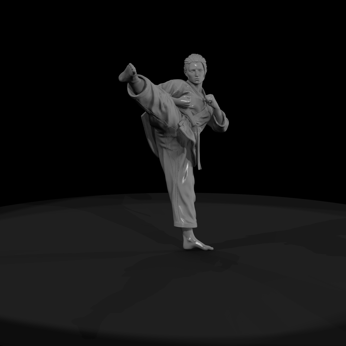0093 Sports Martial Artist Kick